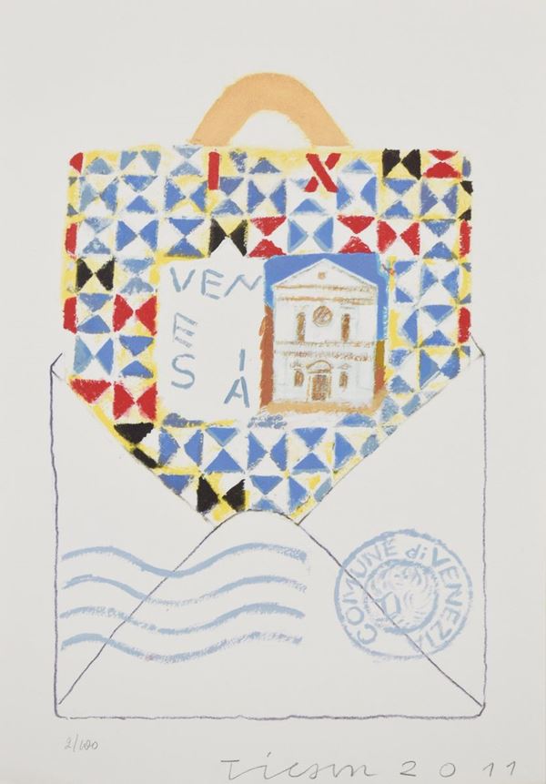 JOE TILSON : Venesia  (2011)  - litografia es. 2/100 - Asta 77° ASTA DI ARTE MODERNA E CONTEMPORANEA A TEMPO - Fidesarte - Casa d'aste