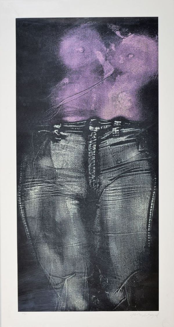 GEORGE SEGAL : Blue Jeans girl in violet shirt  - litografia es. 44/47 - Auction 77° ASTA DI ARTE MODERNA E CONTEMPORANEA A TEMPO - Fidesarte - Casa d'aste