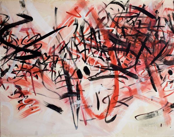 RAOUL SCHULTZ : Pittura a metro   - tecnica mista su carta intelata - Auction 76°MODERN AND CONTEMPORARY ART AUCTION - I - Fidesarte - Casa d'aste