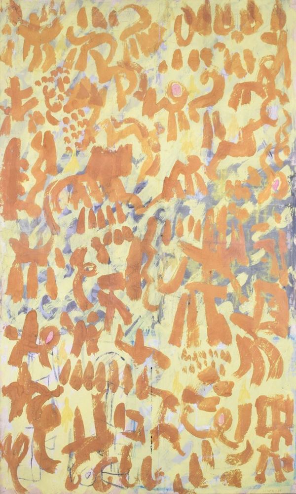 RICCARDO LICATA : Composizione  (1955)  - tempera su carta intelata - Auction 76°MODERN AND CONTEMPORARY ART AUCTION - I - Fidesarte - Casa d'aste
