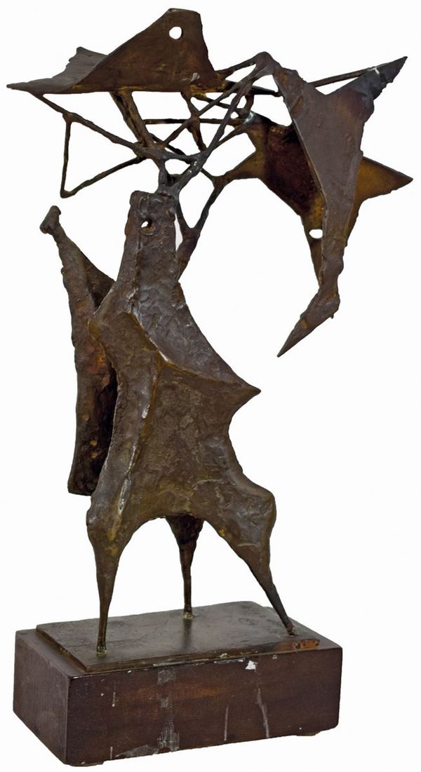 LUCIANO MINGUZZI : Composizione   (1956)  - scultura in bronzo es. 1/3 - Asta 76° ASTA DI ARTE MODERNA E CONTEMPORANEA - I - Fidesarte - Casa d'aste