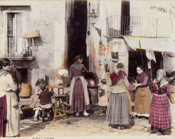 GIORGIO SOMMER - Scena di genere. Napoli. Costume.