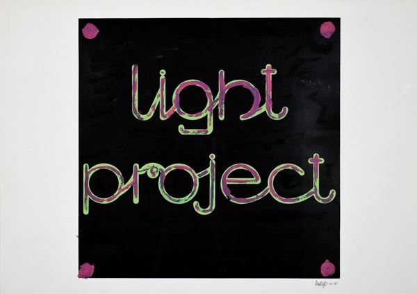 NANDA VIGO : Light project  (1975)  - smalti e tecnica mista su carta - Auction 76°MODERN AND CONTEMPORARY ART AUCTION - I - Fidesarte - Casa d'aste