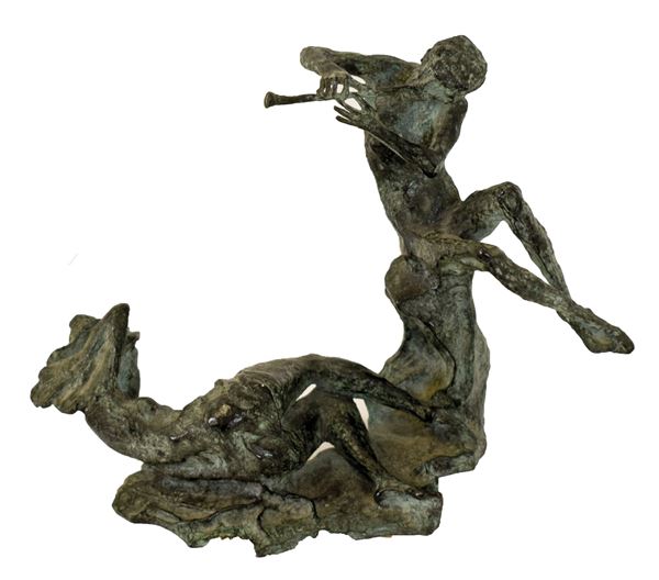 AUGUSTO MURER : Fauno e Ninfa  (1977)  - scultura in bronzo es. 197/999 - Auction 77° ASTA DI ARTE MODERNA E CONTEMPORANEA A TEMPO - Fidesarte - Casa d'aste