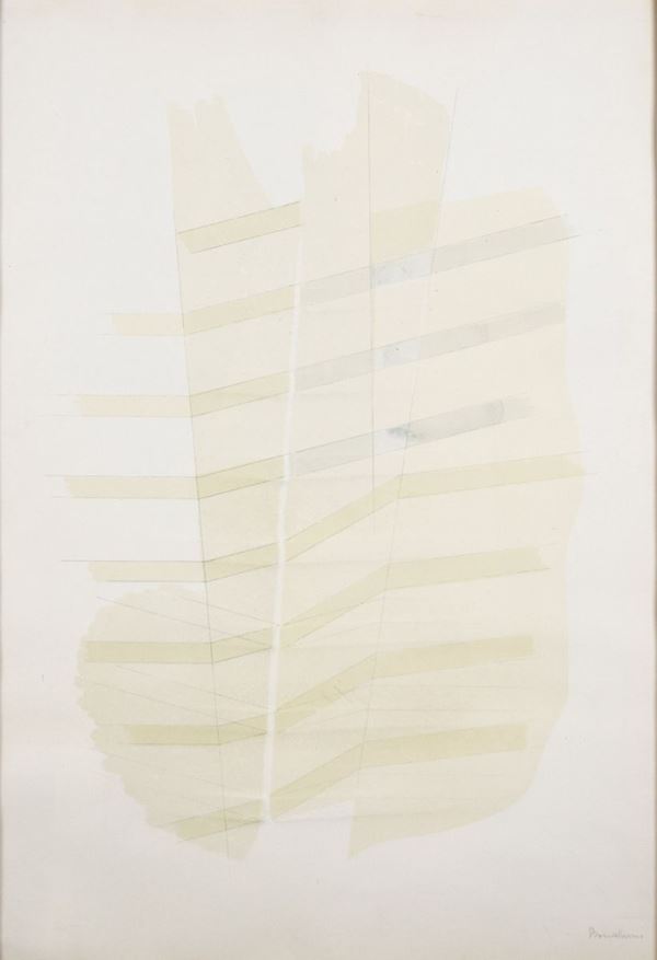 AGOSTINO  BONALUMI : senza titolo  ((primi anni '70))  - acquerello su carta estroflessa - Auction 78° MODERN AND CONTEMPORARY ART AUCTION  - I - Fidesarte - Casa d'aste