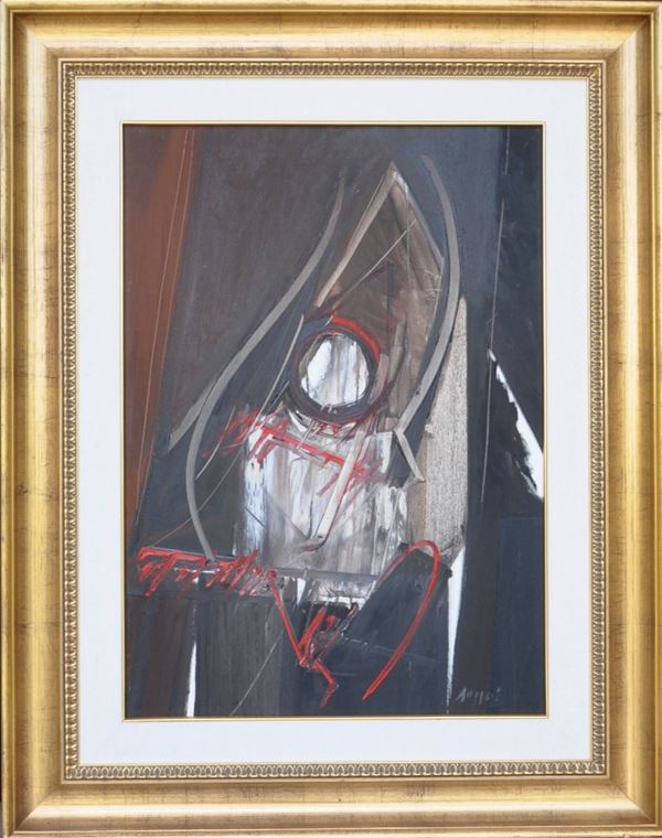 PIERO  RUGGERI : Soldato di Napoleone  (1967)  - olio su tela - Asta 6° Asta Benefica Opere d'Arte - Fidesarte - Casa d'aste