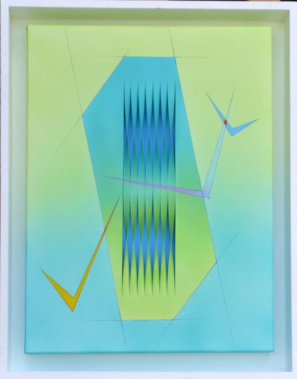 ALBERTO  BIASI : Gabbiani  (2010)  - Assemblaggio, acrilico su tela lavorata - Asta 6° Asta Benefica Opere d'Arte - Fidesarte - Casa d'aste