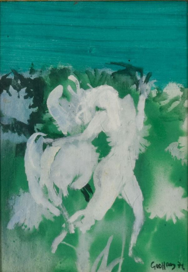 GEOFFREY  HUMPHRIES : Diana  (1974)  - olio su tela - Asta 6° Asta Benefica Opere d'Arte - Fidesarte - Casa d'aste