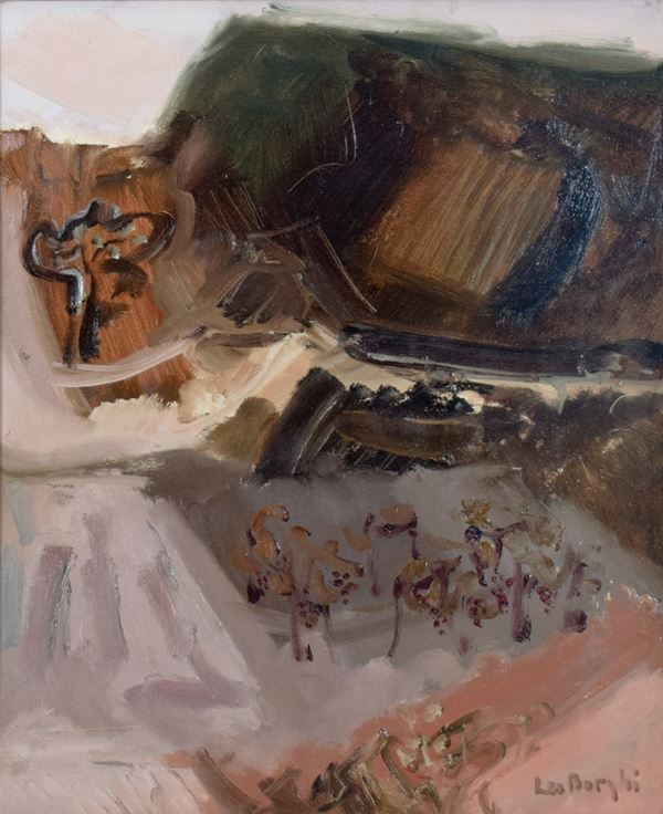 LEO  BORGHI : Distruzione dei colli euganei  (1972)  - olio su tela - Asta ASTA DI ARTE MODERNA E CONTEMPORANEA - II - Fidesarte - Casa d'aste