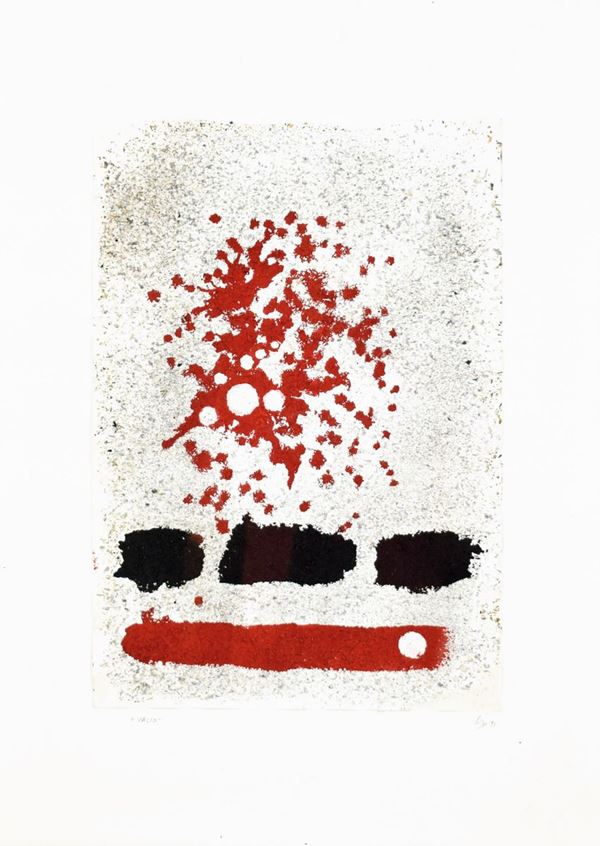 GASTONE BIGGI : Valio   (1995)  - polimaterico su carta  - Asta 78° ASTA DI ARTE MODERNA E CONTEMPORANEA - I - Fidesarte - Casa d'aste