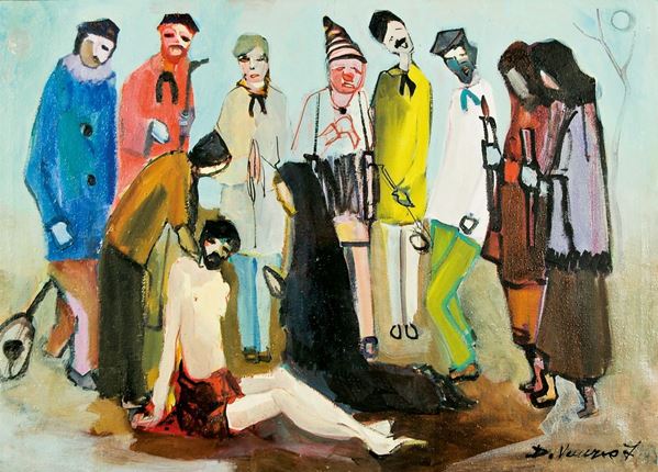 FEDERICO DA VENEZIA : La pietà  (1963)  - olio su tela - Auction 79° ASTA DI ARTE MODERNA E CONTEMPORANEA A TEMPO - Fidesarte - Casa d'aste