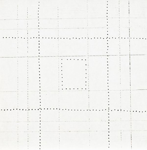 PAOLO MASI : senza titolo  (1974)  - tecnica mista su cartone forato - Asta 78° ASTA DI ARTE MODERNA E CONTEMPORANEA - I - Fidesarte - Casa d'aste