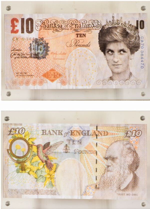 BANKSY : Di-face tenner  - stampa offset - Auction 79° ASTA DI ARTE MODERNA E CONTEMPORANEA A TEMPO - Fidesarte - Casa d'aste
