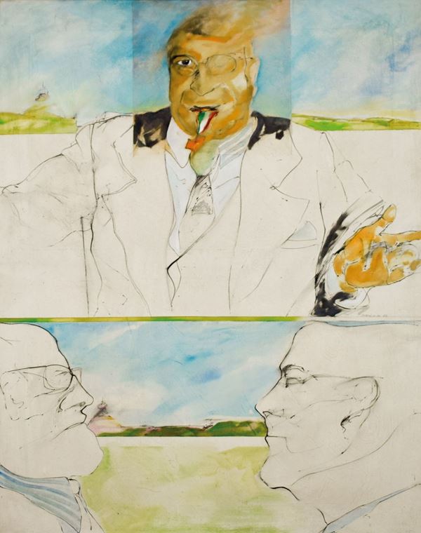 MAURO SAMBO : senza titolo  (1977)  - olio su tela - Auction 78° MODERN AND CONTEMPORARY ART AUCTION Part II - II - Fidesarte - Casa d'aste