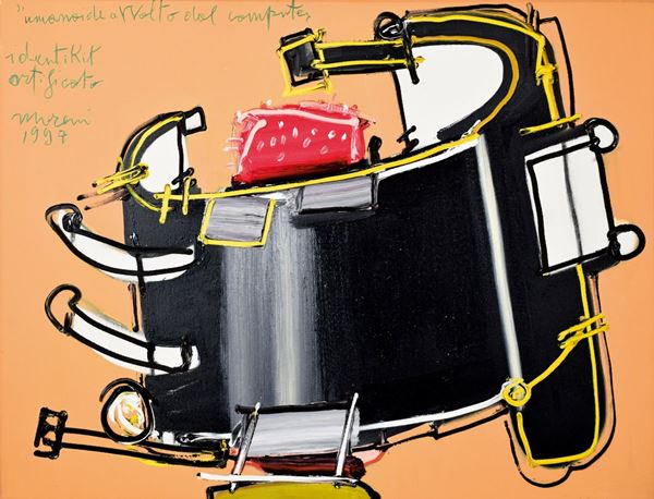 MATTIA  MORENI - "Umanoide avvolto dal computer" identikit artificato