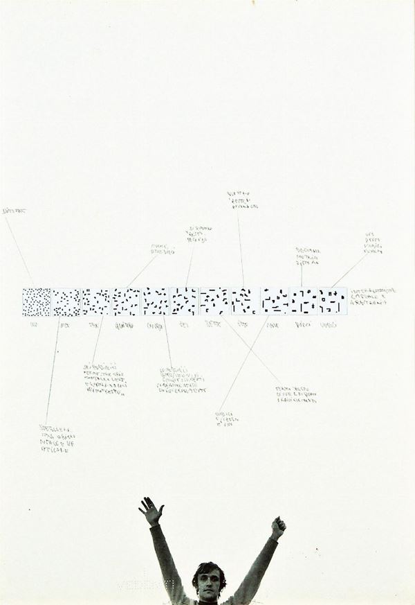 ALIGHIERO BOETTI : senza titolo (cento quadretti in undici modi con San Bernardino)  (1978)  - tecnica mista su carta  - Auction 78° MODERN AND CONTEMPORARY ART AUCTION  - I - Fidesarte - Casa d'aste