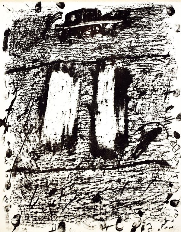 ANTONI TAPIES : En noir et blanc  (1970)  - litografia es. 16/125 - Auction ASTA DI GRAFICA E TECNICHE MISTE SU CARTA - I - Fidesarte - Casa d'aste