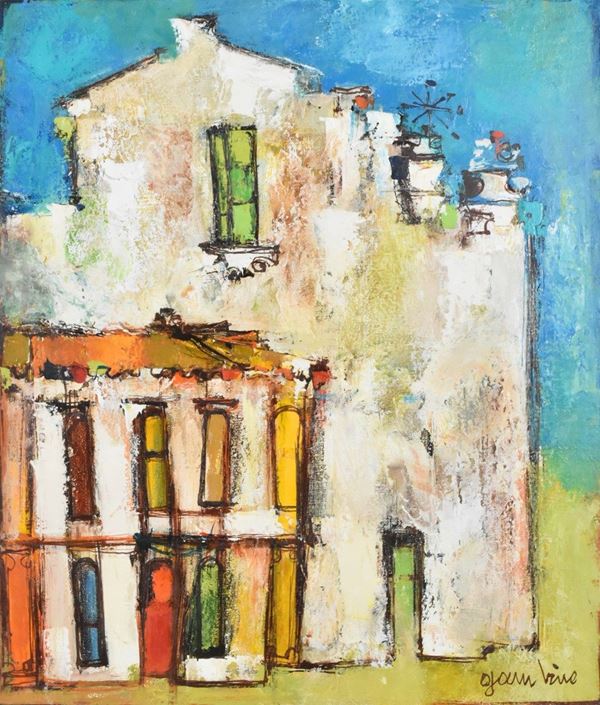 GIUSEPPE GAMBINO : Facciata  - olio su tela - Auction ASTA DI ARTE MODERNA E CONTEMPORANEA - II - Fidesarte - Casa d'aste