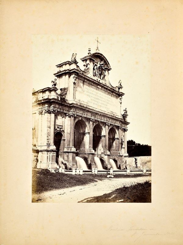 TOMMASO CUCCIONI : Fontana dell&#39;Acqua Paola - Roma  (1865 ca.)  - stampa all'albumina - Auction Photographs, works on papers, art by women - I - Fidesarte - Casa d'aste
