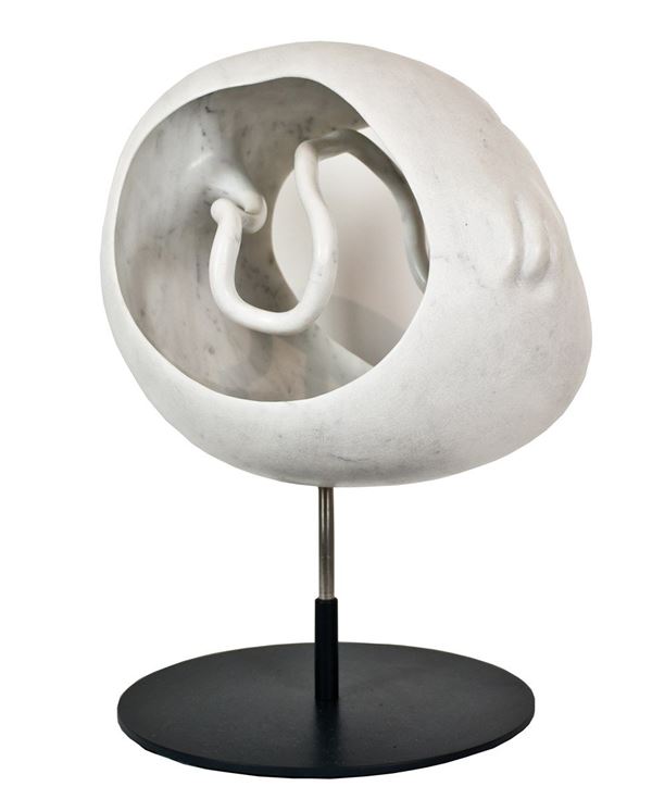 ANGELO BRUGNERA : The indecision of god  (2018)  - sculpture in white Carrara marble - Auction MODERN AND CONTEMPORARY ART AUCTION - II - Fidesarte - Casa d'aste