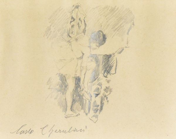 CARLO CHERUBINI : Ballerina  - disegno a matita su carta - Auction ASTA DI GRAFICA E TECNICHE MISTE SU CARTA - I - Fidesarte - Casa d'aste