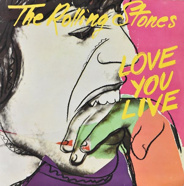 ANDY  WARHOL : Cover LP &quot;Love you live&quot; The Rolling Stone  (1977)  - 2 LP dei Rolling Stones - copertina e grafica di Andy Warhol - Asta ASTA DI GRAFICA E TECNICHE MISTE SU CARTA - I - Fidesarte - Casa d'aste