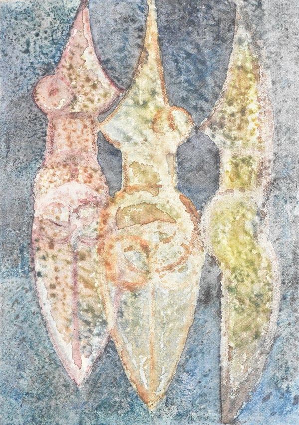 FRANCO  BATACCHI : Tre Veneri Tre Grazie  (1993)  - tecnica mista su cartone intelato - Auction ASTA DI ARTE MODERNA E CONTEMPORANEA - II - Fidesarte - Casa d'aste