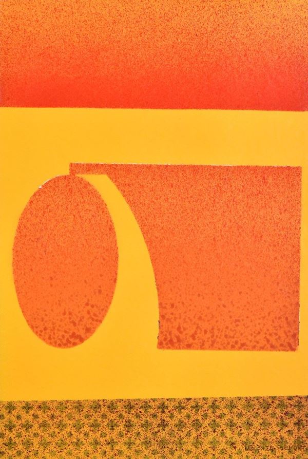 LORENZO  PIEMONTI : Composizione  (1966/67)  - tecnica mista su cartoncino riportato su tavola - Asta ASTA DI ARTE MODERNA E CONTEMPORANEA - II - Fidesarte - Casa d'aste