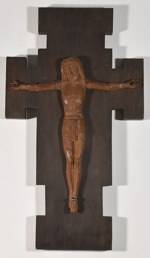 AUGUSTO MURER : Cristo  (1947)  - scultura in legno - Asta Arte Moderna e Contemporanea - Grafica d'autore e vetri di Murano - Fidesarte - Casa d'aste