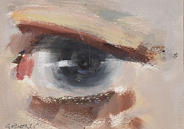 GIANFRANCO GOBERTI : Occhio  (2014)  - olio su tavoletta - Asta Arte Moderna e Contemporanea - Grafica d'autore e vetri di Murano - Fidesarte - Casa d'aste