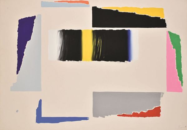 ENNIO FINZI : senza titolo  (1985)  - tecnica mista su carta intelata - Auction MODERN AND CONTEMPORARY ART AUCTION - I - Fidesarte - Casa d'aste