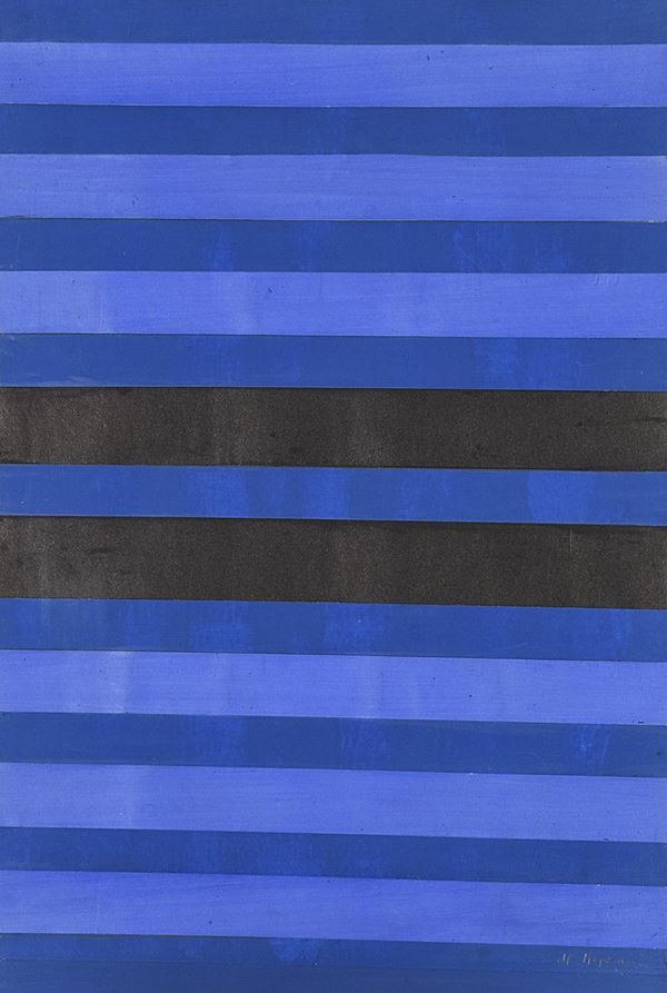 MAURO REGGIANI : senza titolo  (1970)  - tempera e collage su carta - Asta Arte Moderna e Contemporanea - Grafica d'autore e vetri di Murano - Fidesarte - Casa d'aste