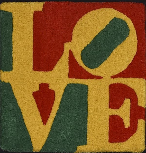 ROBERT INDIANA : Summer Love  (2006)  - multiplo in lana cotta lavorata a mano es. 362/1000 - Asta Arte Moderna e Contemporanea - Grafica d'autore e vetri di Murano - Fidesarte - Casa d'aste