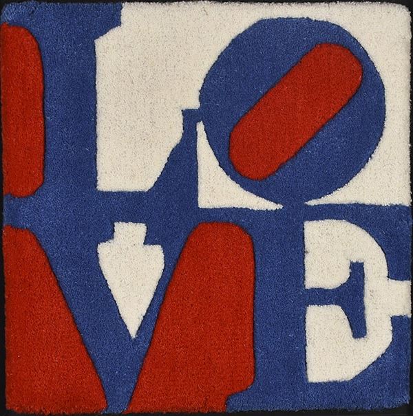 ROBERT INDIANA : Czech Love  (2006)  - multiplo di lana cotta lavorata a mano es. 271/1000 - Asta Arte Moderna e Contemporanea - Grafica d'autore e vetri di Murano - Fidesarte - Casa d'aste