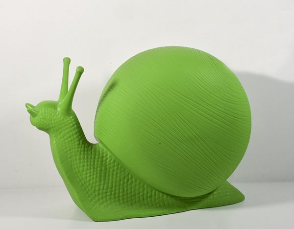 CRACKING ART GROUP : Chiocciola  - scultura in plastica verde es. 62/200 - Asta Arte Moderna e Contemporanea - Grafica d'autore e vetri di Murano - Fidesarte - Casa d'aste
