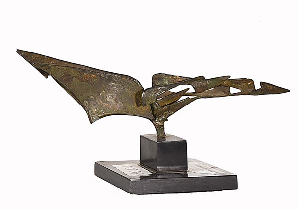 LUCIANO MINGUZZI : Bozzetto per eco  ((anni '80))  - scultura in bronzo - Asta Asta di Arte Moderna e Contemporanea - Fidesarte - Casa d'aste