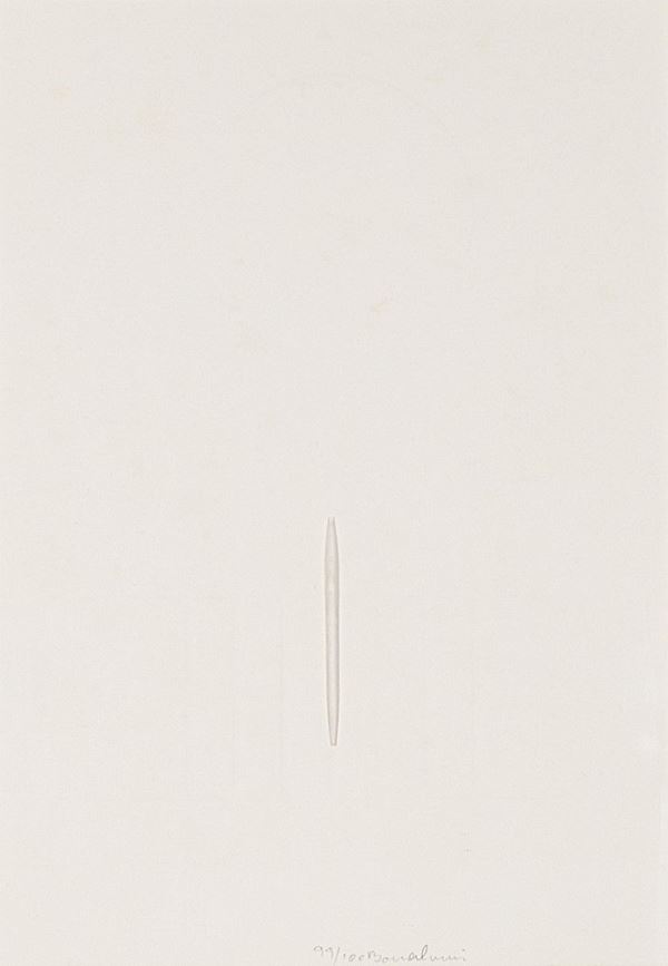 AGOSTINO  BONALUMI : senza titolo  (1999)  - carta estroflessa e collage es. 99/100 - Auction Arte Moderna e Contemporanea - Author graphics and Murano Glasses - Fidesarte - Casa d'aste