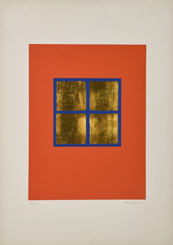 REMO BIANCO : Tableau d&#39;or&#232;  - serigrafia es. 29/35 - Asta Arte Moderna e Contemporanea - Grafica d'autore e vetri di Murano - Fidesarte - Casa d'aste