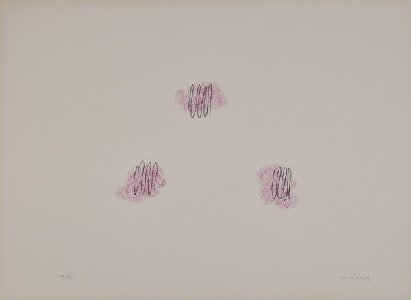 ETTORE SORDINI : senza titolo  - litografia es. 66/150 - Auction Arte Moderna e Contemporanea - Author graphics and Murano Glasses - Fidesarte - Casa d'aste