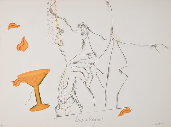 CESARE TACCHI : senza titolo  - serigrafia es. 94/100 - Auction Arte Moderna e Contemporanea - Author graphics and Murano Glasses - Fidesarte - Casa d'aste