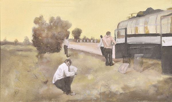 MARIUS BERCEA : Great East/West Explorers  (2007)  - olio su tela - Auction Modern and Contemporary Art sale - I - Fidesarte - Casa d'aste