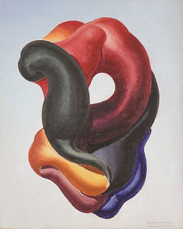 LEONE MINASSIAN : Forme elicoidali  (1974)  - olio su tela - Auction Modern and Contemporary Art sale - Fidesarte - Casa d'aste