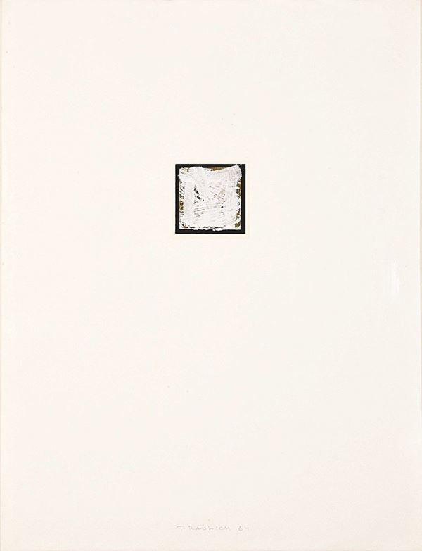 TOMAS RAJLICH : senza titolo   (1984)  - tecnica mista e collage su cartoncino - Asta Asta di Arte Moderna e Contemporanea - I - Fidesarte - Casa d'aste