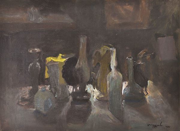 MARIO VARAGNOLO : Natura morta   (1951)  - olio su tela - Auction Modern and Contemporary Art sale - Fidesarte - Casa d'aste