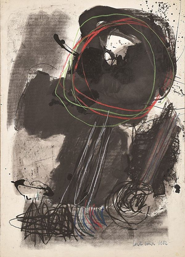 CARLO CIUSSI : senza titolo  (1982)  - tecnica mista su carta intelata - Auction Modern and Contemporary Art sale - Fidesarte - Casa d'aste