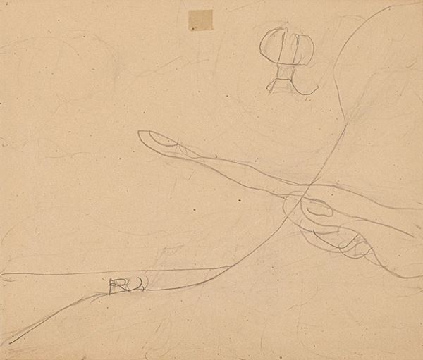 OSVALDO LICINI : senza titolo  ((anni '40))  - disegno a matita su carta - Asta Asta di Arte Moderna e Contemporanea - I - Fidesarte - Casa d'aste