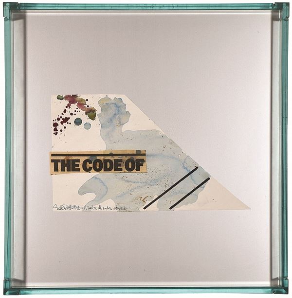 PAOLO  PATELLI : Il codice del semplice ritrovato  (1976)  - collage e tecnica mista su carta riportata su laminato - Asta Asta di Arte Moderna e Contemporanea - I - Fidesarte - Casa d'aste