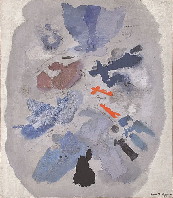 GINO MORANDIS : senza titolo  (1987)  - olio, pigmenti e sabbia su tela riportata su tavola - Auction Modern and Contemporary Art sale - I - Fidesarte - Casa d'aste