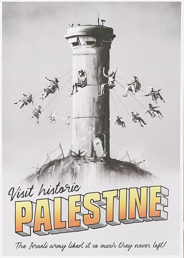 BANKSY : Visit Historic Palestine  - stampa offset - Asta Grafica e Arte Moderna e Contemporanea - I - Fidesarte - Casa d'aste
