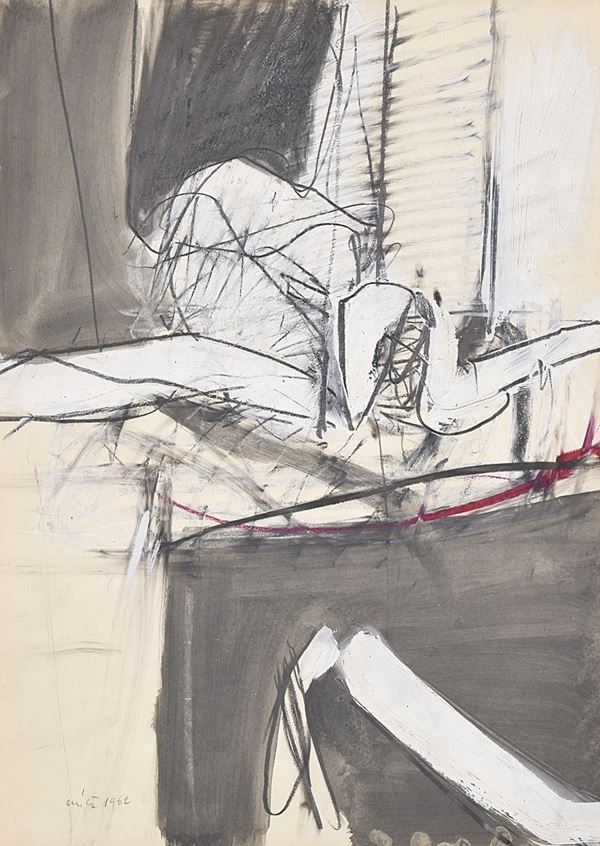 RODOLFO  ARICO' : senza titolo  (1962)  - tecnica mista su carta - Auction Modern and Contemporary Art sale - I - Fidesarte - Casa d'aste